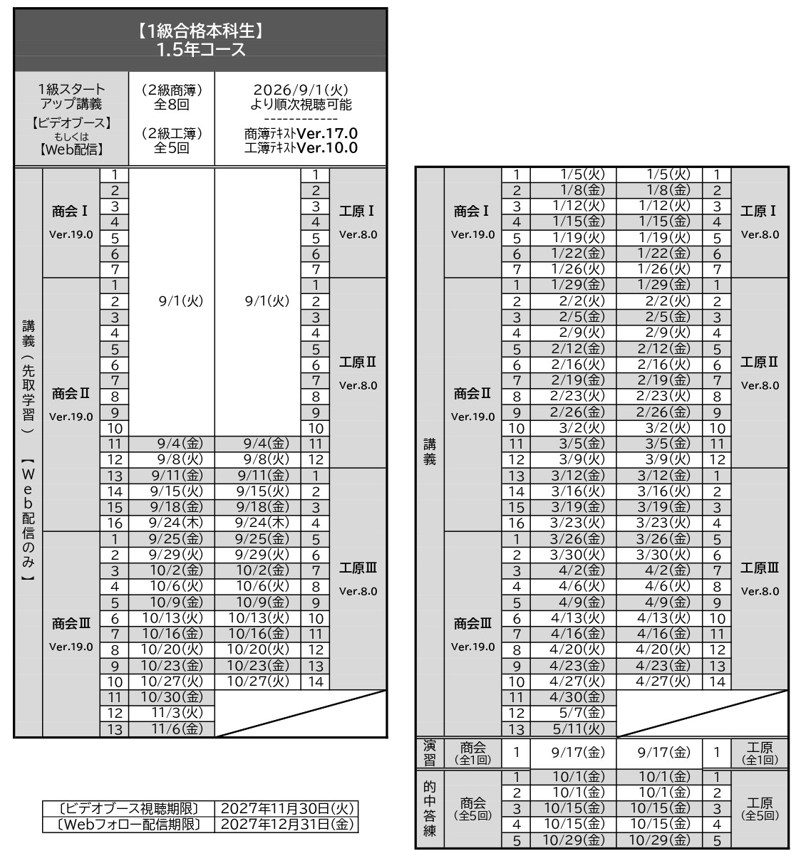 講義日程