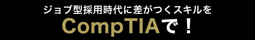 ジョブ型採用時代に差がつくITスキルをCompTIAで