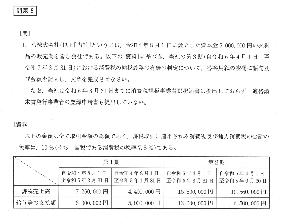 租税本試験6 租税本試験6