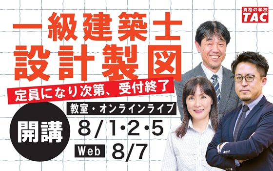 一級設計製図　定員状況