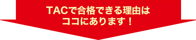 これら合格ポイントを達成するため、TACは3つの合格メソッドを用意